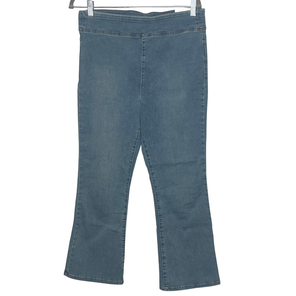 We The Free In My Feelings Blue Mid Rise Crop Bootcut Jeans Size L OB1720796